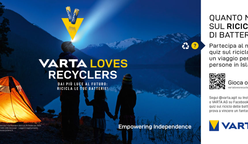 VARTA LANCIA UN CONCORSO A PREMI CHE PROMUOVE LA CULTURA DEL RICICLO