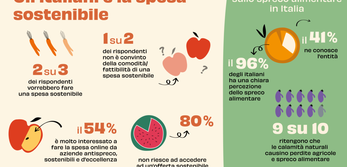 Osservatorio 23 spreco alimentare Babaco Market e Doxa: gli italiani e la spesa sostenibile