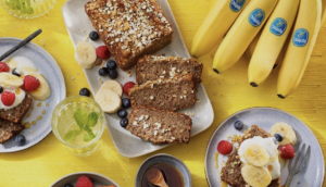 Banana Bread con fiocchi di avena e banane Chiquita