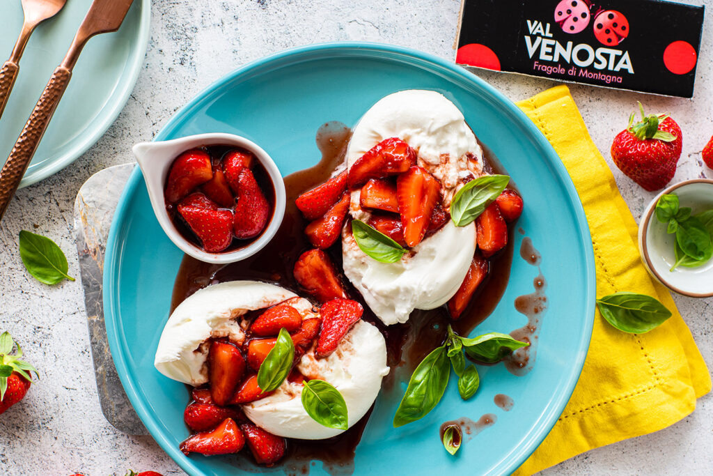 Burrata con Fragole Val Venosta al balsamico