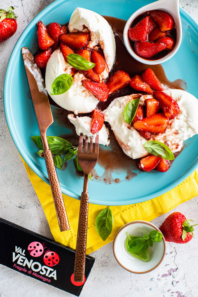 Burrata con Fragole Val Venosta al balsamico