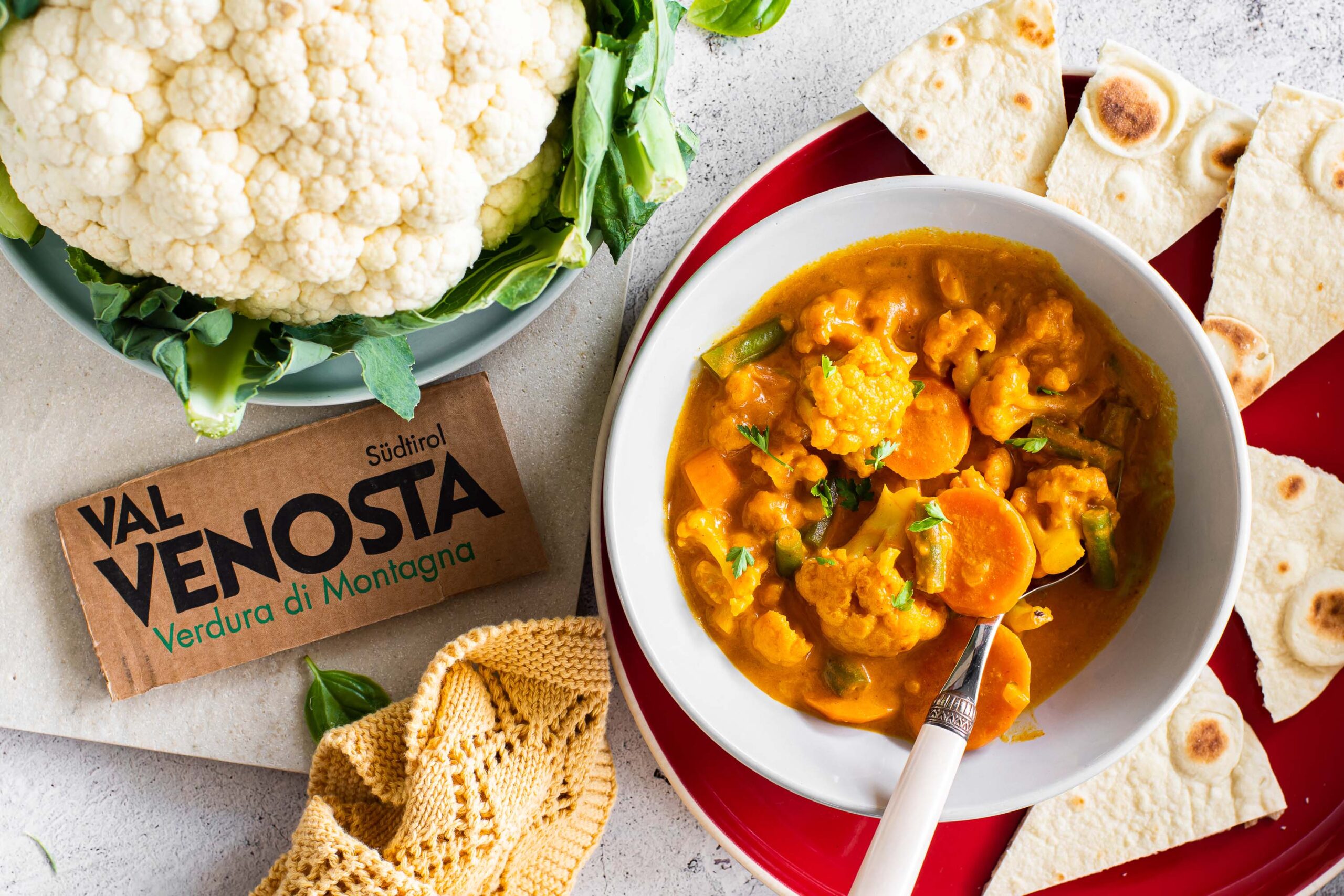 Curry di cavolfiore Val Venosta, la ricetta esotica