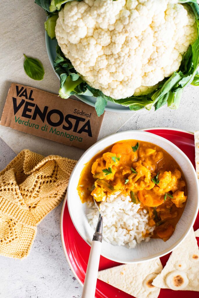 Curry di cavolfiore Val Venosta, la ricetta esotica