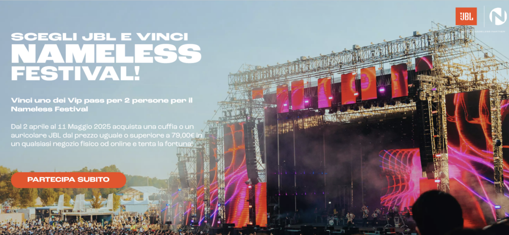 JBL debutta al Nameless Festival 2025 e lancia un super concorso!
