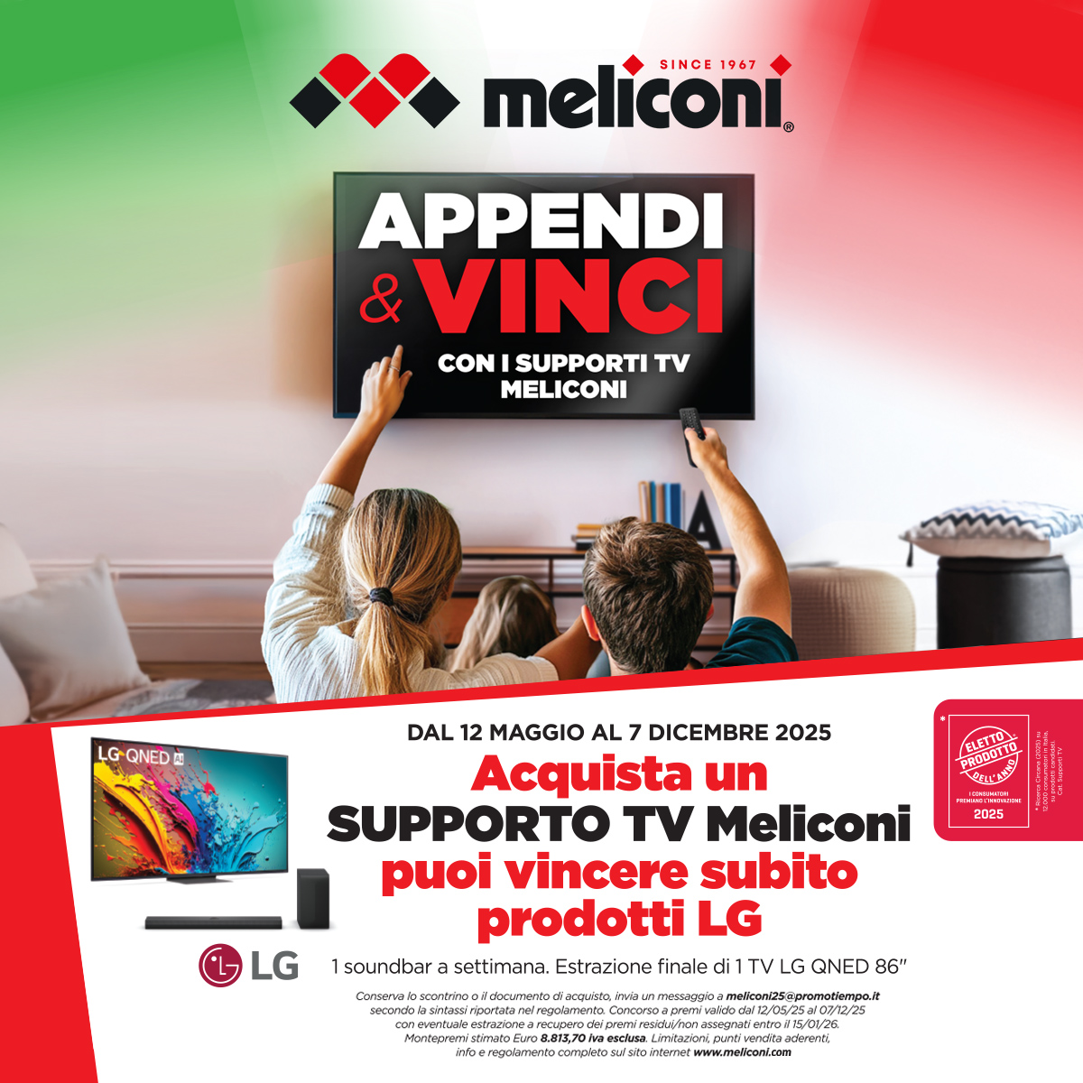 Nuovo Concorso Meliconi: vinci prodotti LG!