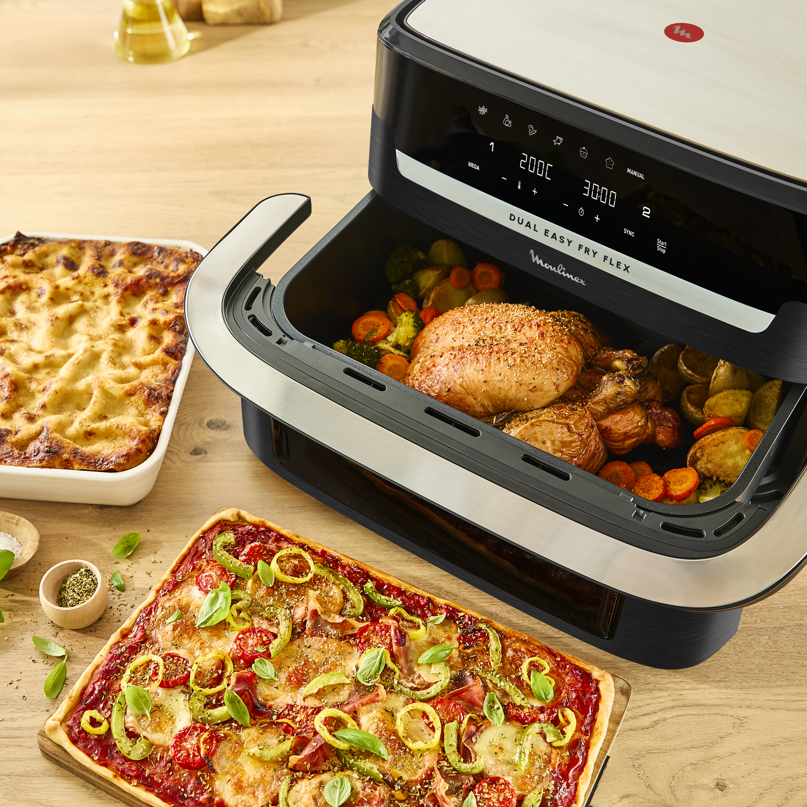 Moulinex Dual Easy Fry Flex: la friggitrice ad aria super flessibile e iper creativa